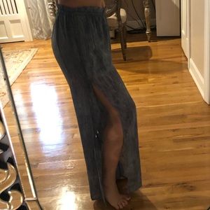 Open slit pants
